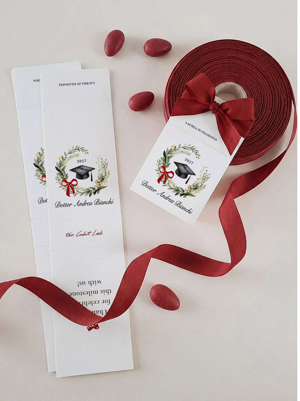 Bomboniere Laurea, Porta confetti Laurea, Bomboniera laurea economica fai da te, Personalized Graduation Favor Box