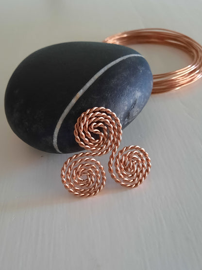 Hand-Made Pure Copper Triskelion